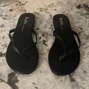 ROHB By Joyce AzIra Size 5.5 New Without Tags Black Flat Sandals